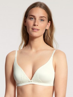 Alabaster Crème Calida Sensual Secrets Soft Bra Women Underwear | PKLFC-7056