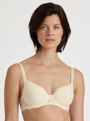 Alabaster Crème Calida Sensual Secrets Spacer Bra Women Underwear | LUKTC-5264