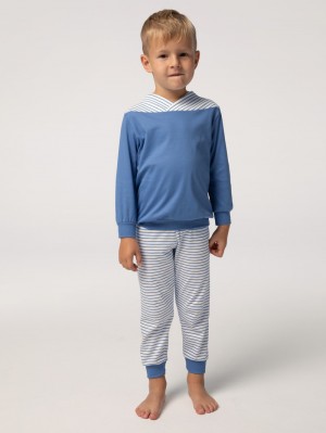 Bay Blue Calida Toddlers Youngster Pyjama With Cuff Kids' Pyjama | ZQJXW-0783