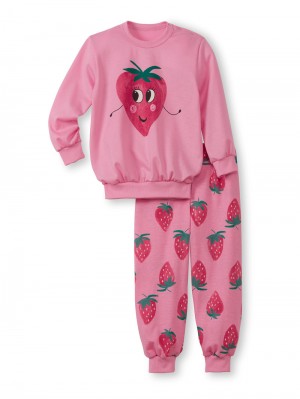 Begonia Pink Calida Toddlers Strawberry Pyjama With Cuff Kids' Pyjama | AFPLQ-0819