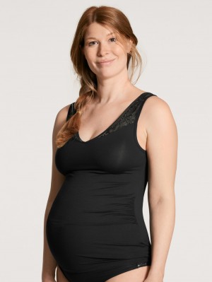 Black C2c Calida 100% Nature Mum Singlet, Cradle To Cradle Certified® Women Underwear | VQXGT-1752