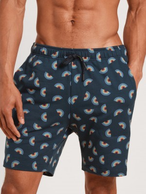 Blue Night Calida Love Capsule Shorts Men Loungewear | EHQJZ-4673