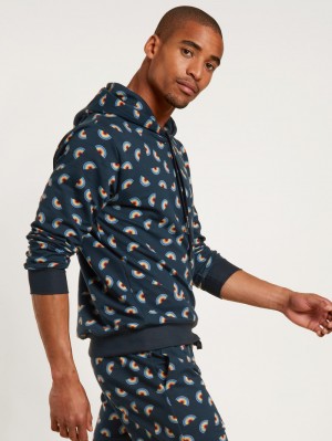 Blue Night Calida Love Capsule Sweater Long-sleeve Men Loungewear | FZVQI-0374