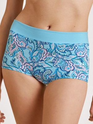 Blue Topaz Calida Elastic Trend Shorty Regular Cut Women Underwear | XDYMT-3984