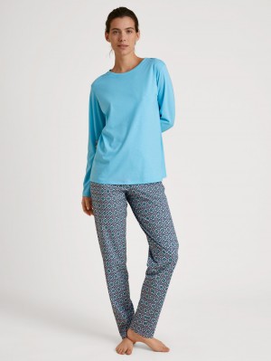 Blue Topaz Calida Spring Nights Pyjama Women Sleepwear | RDKYU-4907