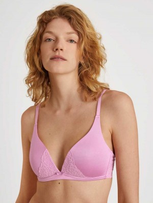 Bubble Gum Pink Calida Sensual Secrets Soft Bra Women Underwear | IBSCN-8715