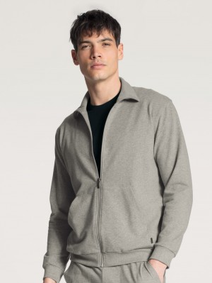 Carbon Melé Calida Remix Basic Lounge Jacket Men Loungewear | GEJPI-5906