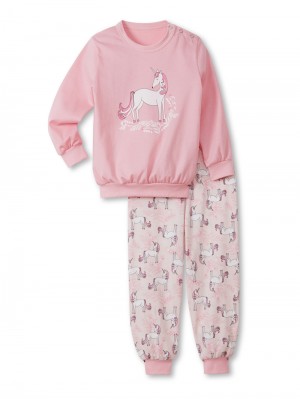 Coral Blush Calida Toddlers Unicorn Pyjama With Cuff Kids' Pyjama | MZGQK-5647