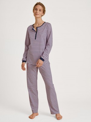 Dark Blue Calida Sweet Dreams Pyjama Women Sleepwear | BYVGU-0859