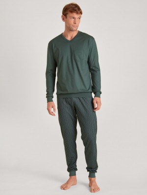 Dark Glen Calida Relax Imprint 4 Pyjama With Cuff Men Sleepwear | BKRDG-2589