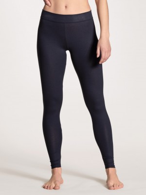 Dark Lapis Blue Calida Elastic Leggings Women Yoga | ZJVQR-7149