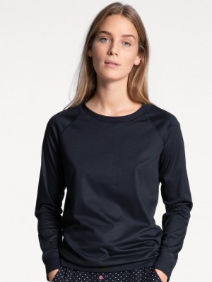 Dark Lapis Blue Calida Favourites Dreams Shirt Long Sleeve Women Sleepwear | DKELO-9582