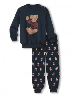 Dark Sapphire Calida Family & Friends Pyjama With Cuff Kids' Pyjama | TFJSC-0825