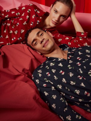 Dark Sapphire Calida Relax Teddy Pyjama Buttoned Men Sleepwear | IZVYA-5402