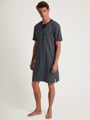 Dark Sapphire Calida Special Nightshirt Men Sleepwear | RJIAV-9321