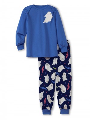 Deep Cobalt Calida Toddlers Ghost Pyjama With Cuff Kids' Pyjama | RANKE-6135