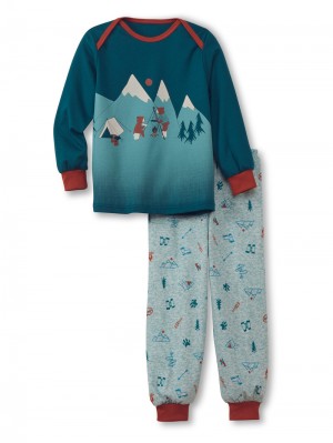 Deep Dive Petrol Calida Toddlers Scout Pyjama With Cuff Kids' Pyjama | NPOBC-3814