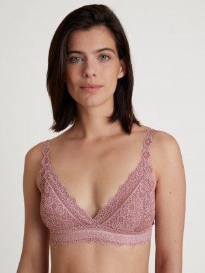 Dusky Orchid Calida Special Soft Bra Women Underwear | OTFNB-0784