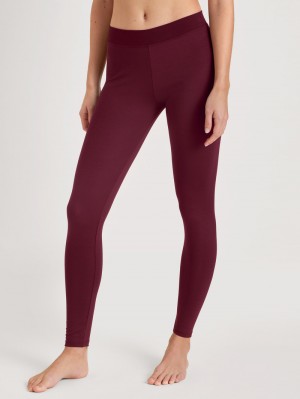 English Red Calida Elastic Leggings Women Yoga | LSJXI-2741