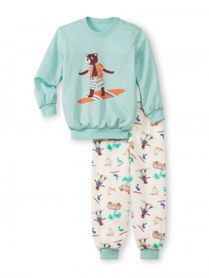 Glacier Blue Calida Toddlers Surf Pyjama With Cuff Kids' Pyjama | XEGLF-7638