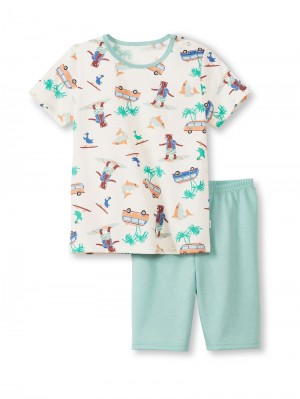 Glacier Blue Calida Toddlers Surf Short Pyjama Kids' Pyjama | XSUEA-2913