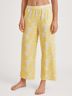 Golden Cab Yellow Calida Favourites Light 7/8 Pants Women Sleepwear | RZULD-1938