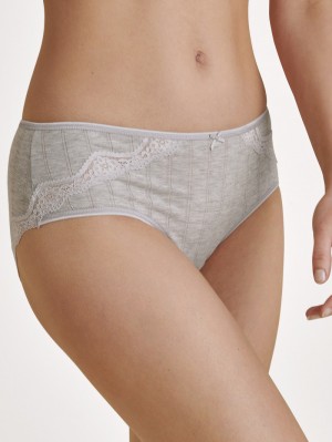 Grey Melange Calida Etude Toujours Shorty Regular Cut Women Underwear | NQKDA-6172