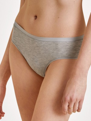 Grey Melange Calida Natural Comfort Brief Women Underwear | JREBK-5930