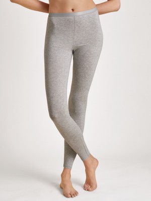 Grey Melange Calida Natural Comfort Leggings Women Underwear | LVICY-1605