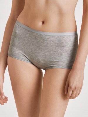 Grey Melange Calida Natural Comfort Shorty Regular Cut Women Underwear | LFVHQ-6872