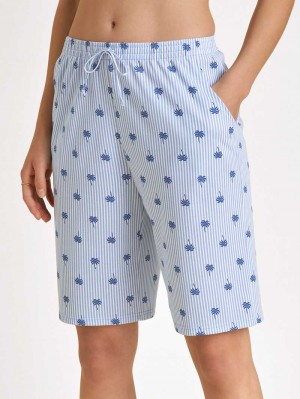 Hydrangea Blue Calida Favourites Serenity Bermudas Women Loungewear | EMWYC-5617