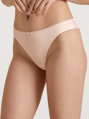 Lace Parfait Pink Calida Sensual Secrets String, Low Cut Women Underwear | VOXTM-9238