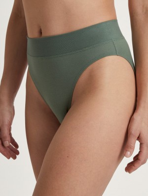 Laurel Green Calida Elastic Brief, High Waist Women Underwear | AGJUT-3875