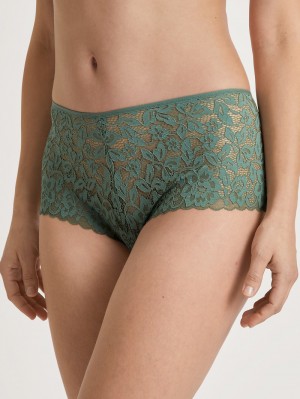 Laurel Green Calida Natural Comfort Lace Shorty Regular Cut Women Underwear | MWHOP-2914