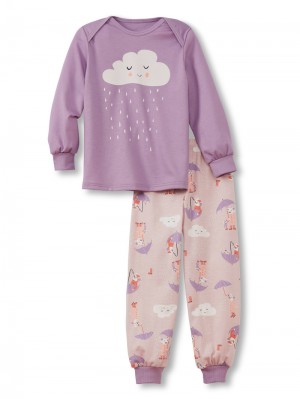 Lavender Mist Calida Toddlers Umbrella Pyjama With Cuff Kids' Pyjama | BVMFH-1462