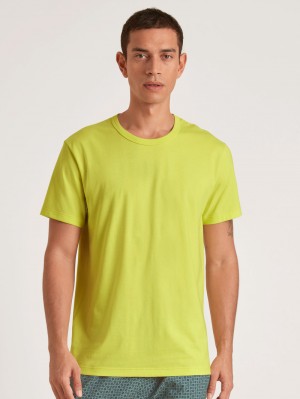 Lemonade Green Calida Rmx Sleep Weekend Shirt Short Sleeve Men Sleepwear | PHZTW-1927