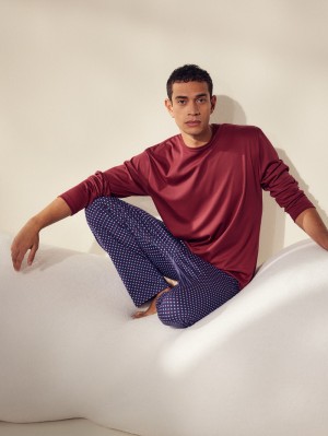 Mars Red Calida Relax Streamline 5 Pyjama Men Sleepwear | GJPRY-4902