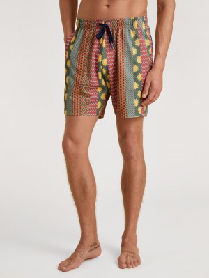 Mineral Red Calida Rmx Sleep Holiday Bermudas Men Sleepwear | BVNIW-4506