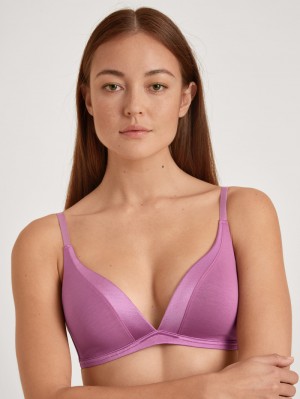 Mulberry Mauve Calida Cate Triangle Bra With Padding Women Underwear | TNABL-3910