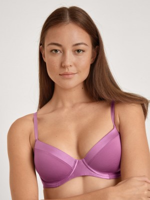 Mulberry Mauve Calida Cate T-shirt Bra Women Underwear | ROJUS-8195