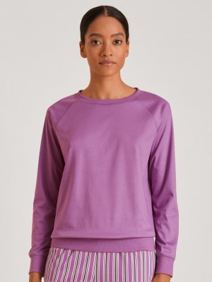 Mulberry Mauve Calida Favourites Kiss Shirt Long Sleeve Women Yoga | RIOEA-8176