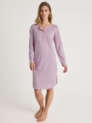 New Fragrant Lilac Calida Special Sleepshirt, Length 100 Cm Women Sleepwear | UZQOJ-6034