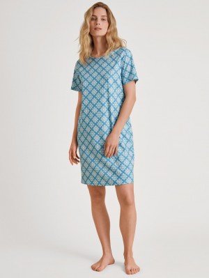 Niagara Blue Calida Daylight Dreams Sleepshirt, Length 95cm Women Sleepwear | OLNXW-5389