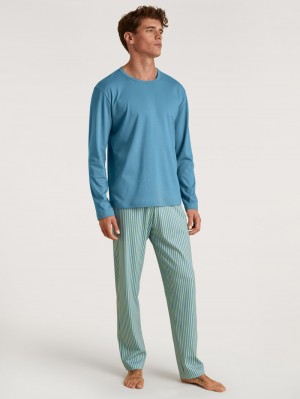 Niagara Blue Calida Relax Streamline 3 Pyjama Men Sleepwear | TRAPO-0678