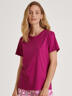 Orchid Flower Calida Favourites Healing Shirt Short Sleeve Women Loungewear | DQMLH-0932