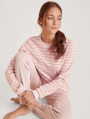 Peach Rose Calida Soft Dreams Terry Pyjama With Cuff Women Sleepwear | MKXCU-1475