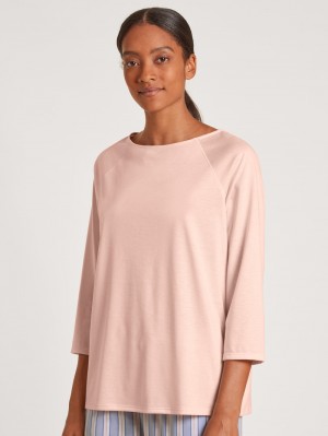 Pearl Blush Calida Favourites Rosy Shirt 3/4 Sleeve Women Loungewear | FIRBE-0432