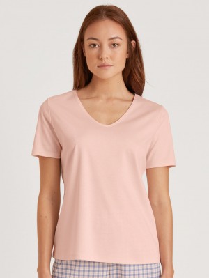 Pearl Blush Calida Special Shirt Short Sleeve Women Loungewear | DKXWH-8657