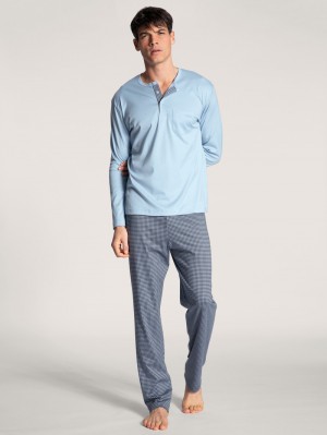 Placid Blue Calida Relax Choice Pyjama Men Sleepwear | XJRKY-0536