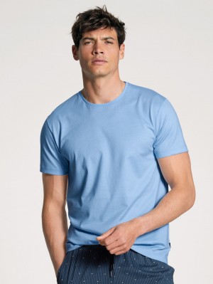 Placid Blue Calida Remix Basic Sleep T-shirt Men Sleepwear | ILTOB-5482